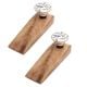 2 Pieces Blue Bird Golden Berry Ceramic Floral Wooden Door Stopper